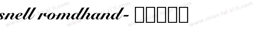 snell romdhand字体转换